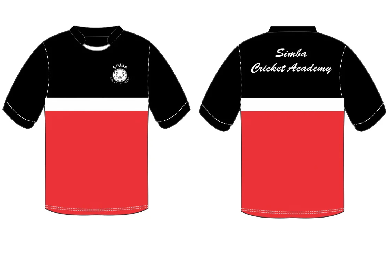 Simba Cricket Academy Official Colour Block Jersey